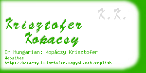 krisztofer kopacsy business card
