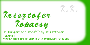 krisztofer kopacsy business card